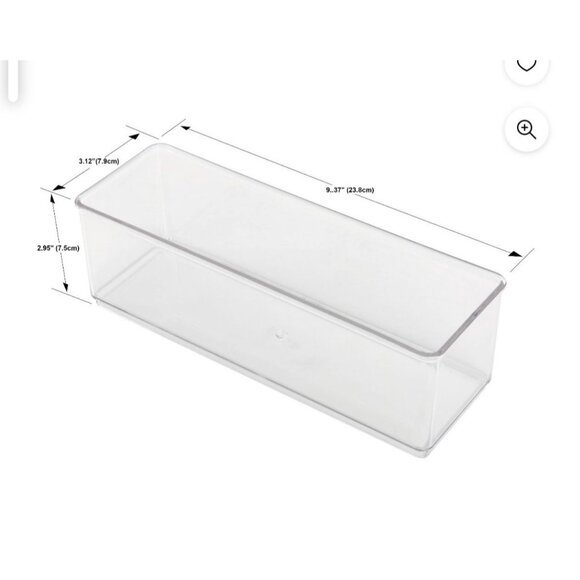 The Home Edit 6 piece drawer storage clear acrylic organizers NIB - Picture 4 of 5